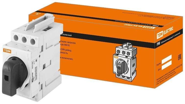 TDM electric SQ0222-0001 Рубильник модульный РМ-16 3П 16A [в упаковке 6, цена за 1 шт]
