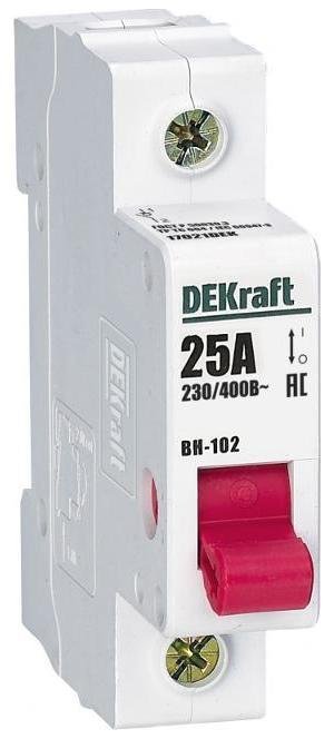 DEKraft 17021DEK Выключатель-разъединитель 1Р 25А ВН-102
