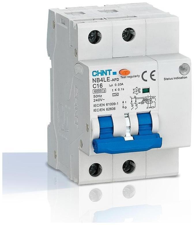 CHINT 335356 Устройство защиты от дугового пробоя NB4LE-AFD 2P C16 тип A 30мА
