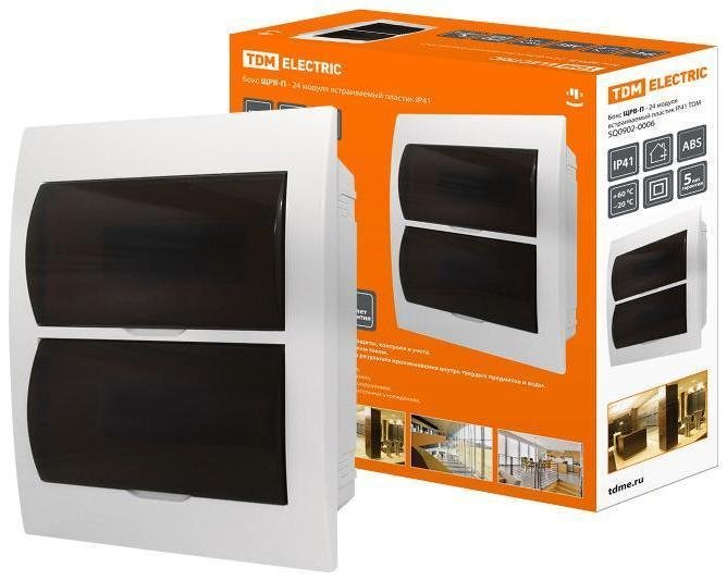 TDM electric SQ0902-0006 Бокс пластиковый встраиваемый ЩРВ-П-24модуля IP40