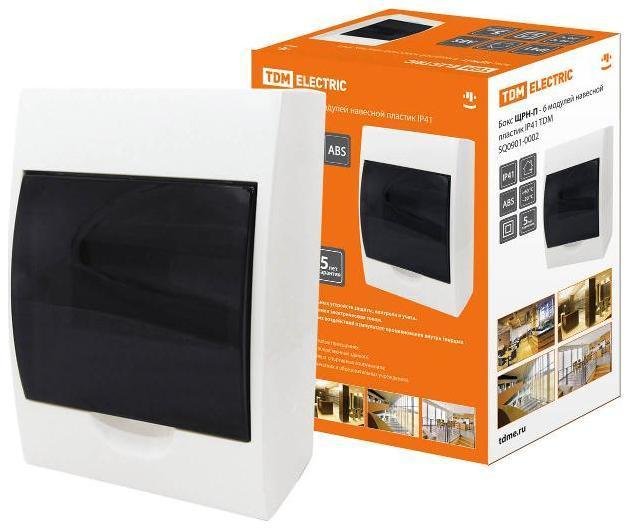 TDM electric SQ0901-0002 Бокс пластиковый навесной ЩРН-П-6модулей IP41