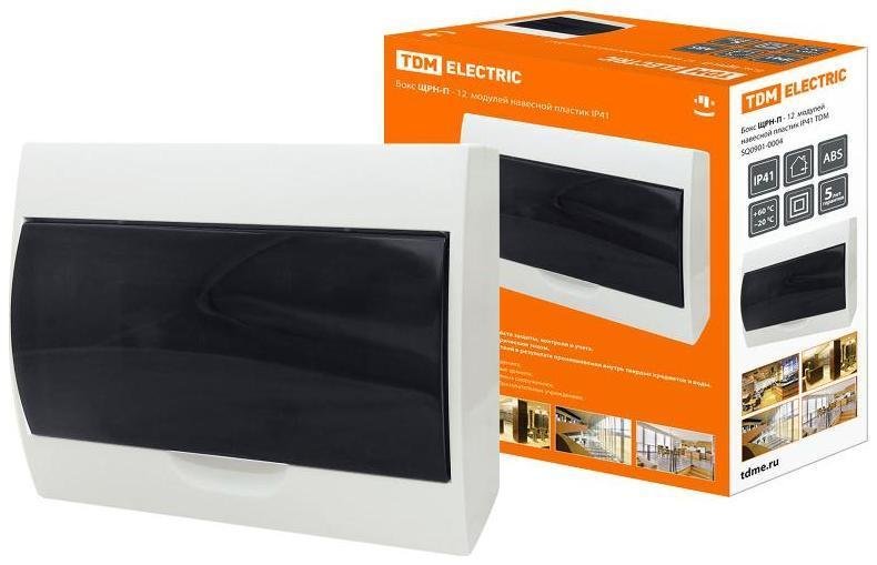 TDM electric SQ0901-0004 Бокс пластиковый навесной ЩРН-П-12 модулей IP41