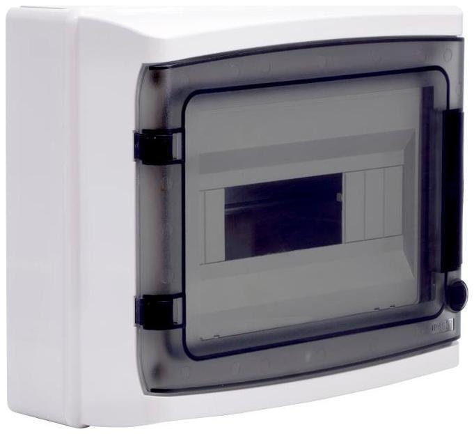 DKC RB12W6TGD Щиток настенный с дверцей 12 мод.,IP65, серый, с клеммным блоком 63А