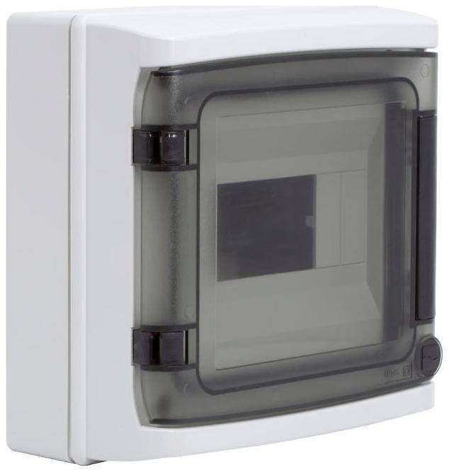 DKC RB08W6TGD Щиток настенный с дверцей 8 мод.,IP65, серый, с клеммным блоком 63А