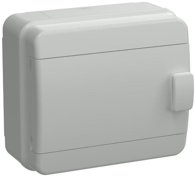 IEK TF5-KP73-N-08-65-K03-K03 Корпус пластиковый навесной на 8 модулей КМПн-8 IP65 серый непрозрачная дверь TEKFOR [в упаковке 4, цена за 1 шт]