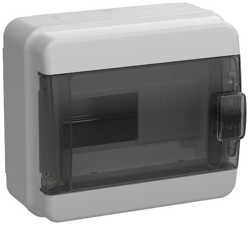 IEK TF5-KP72-N-08-65-K03-K02 Корпус пластиковый навесной на 8 модулей КМПн-8 IP65 черная прозрачная дверь TEKFOR