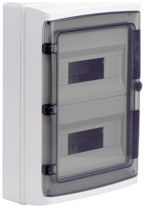 DKC RB24W6TGD Щиток настенный с дверцей 24 мод.,IP65, серый, с клеммным блоком 63А