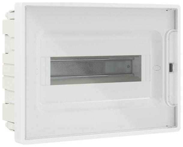 DKC F12B1WT Щиток 12 мод встраиваемый FRAME, белый, с прозрачной дверцей, с 2 шинами PEN на 6 и 8 отв