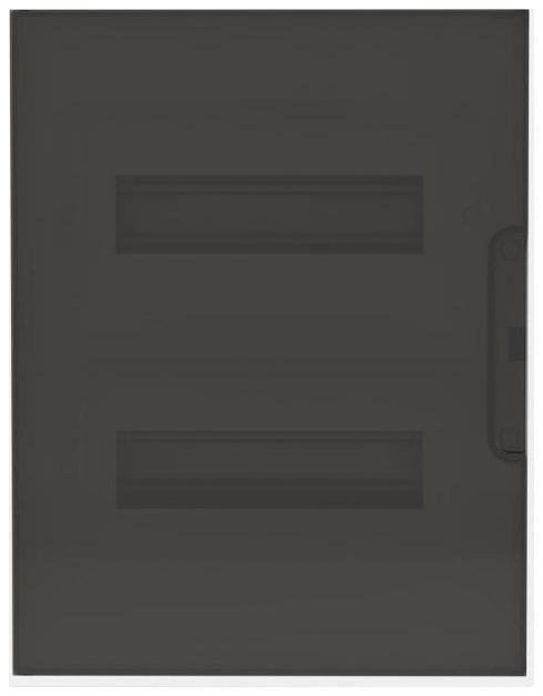 DKC F24B3WD Щиток 24 мод встраиваемый для полых стен FRAME, белый, с тонированной дверцей, с 4 шинами PEN (2шт на 8 отв. и 2шт на 6 отв.)
