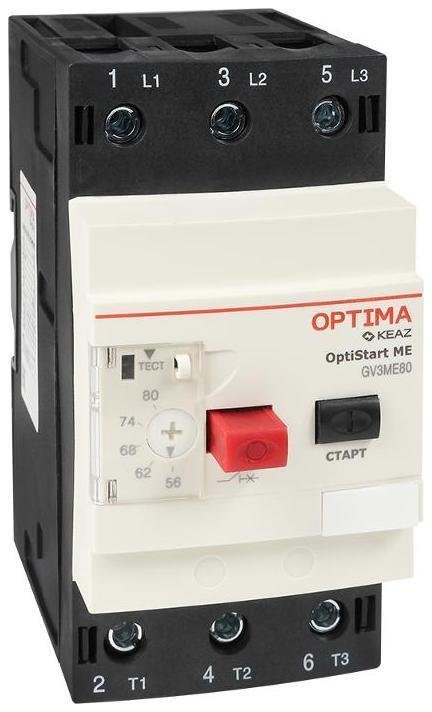 КЭАЗ 354824 Выключатель автоматический OptiStart ME GV3ME80 с уставкой расцепителя 56,0-80,0A