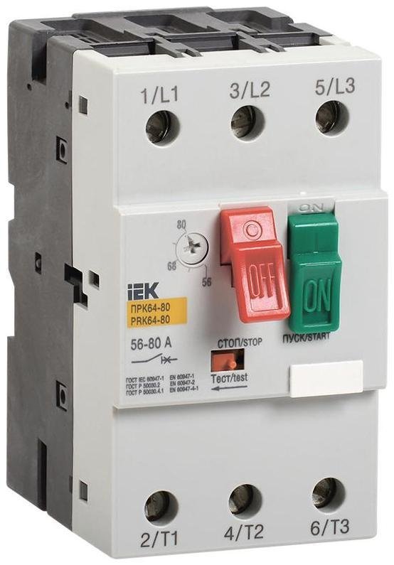 IEK DMS22-80 Пускатель ручной кнопочный ПРК64-80 In=80A Ir=56-80A Ue 660В