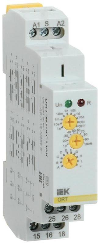 IEK ORT-M2-AC230V Реле времени ORT многофункциональное 2 конт. 230 В AС