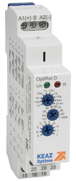 КЭАЗ 332018 Реле времени OptiRel D TMR-DONF-MT-240U-1 многофункциональное 16А 1СО 12-230АС/DC