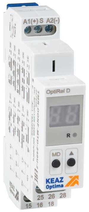 КЭАЗ 357856 Реле времени OptiRel D TMR-DONF-MTD-240U-2 цифровое 16А 2СО 12-230АС/DC