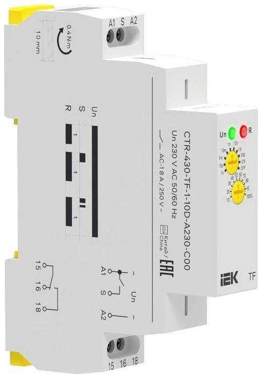 IEK CTR-430-TF-1-10D-A230-C00 Реле задержки выключения TF 1 конт. 230В AC