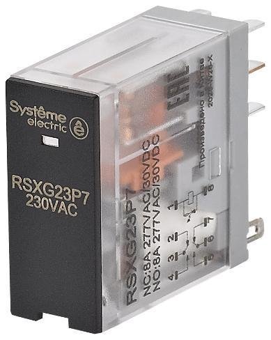 Systeme Electric RSXG23P7 Реле 8A 2CO 230VAC LED