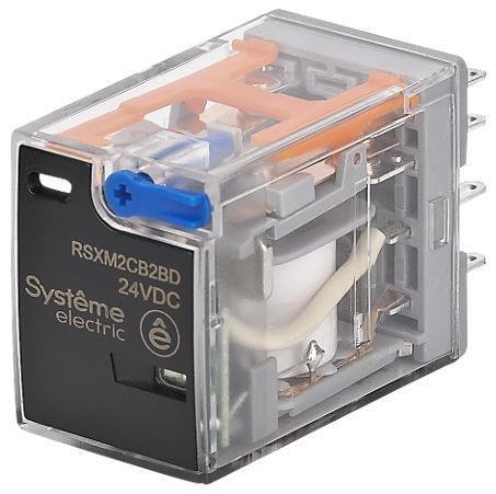 Systeme Electric RSXM2CB2BD Реле 10A 2CO 24VDC тест кнопка LED