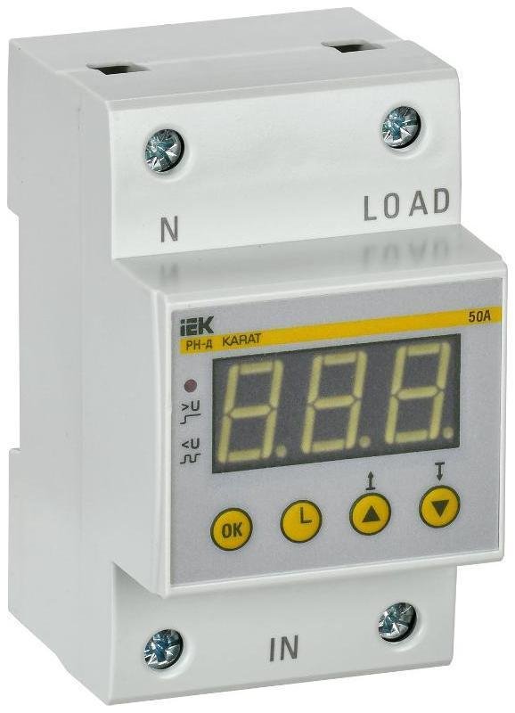 IEK IVR31-1-50 Реле напряжения РН-д однофазное 54мм 50А