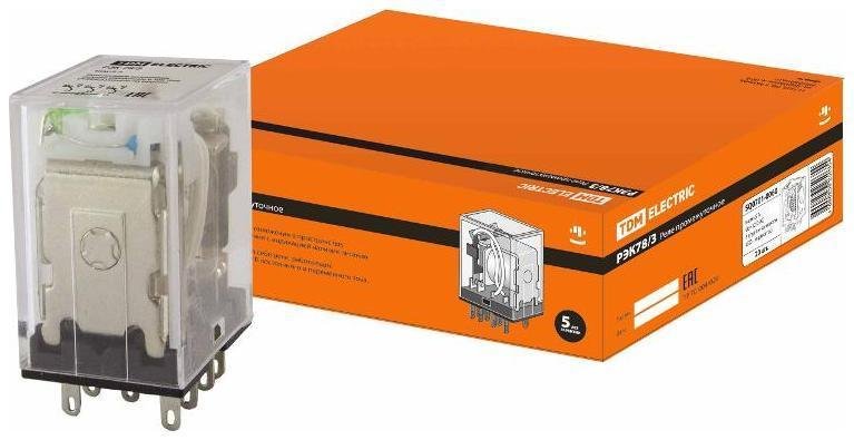 TDM electric SQ0701-0060 Реле РЭК78/3 с инд. 5А 12В AC [в упаковке 20, цена за 1 шт]