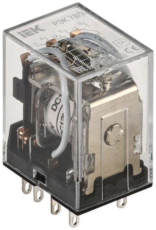 IEK RRP20-3-05-012D Реле РЭК78/3(MY3) 5А 12В DC [в упаковке 20, цена за 1 шт]