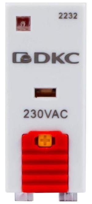 DKC IR-230AC-1CO-D Одиночное реле, 1 перекидной контакт, 230 В AC, тестовая кнопка [в упаковке 20, цена за 1 шт]