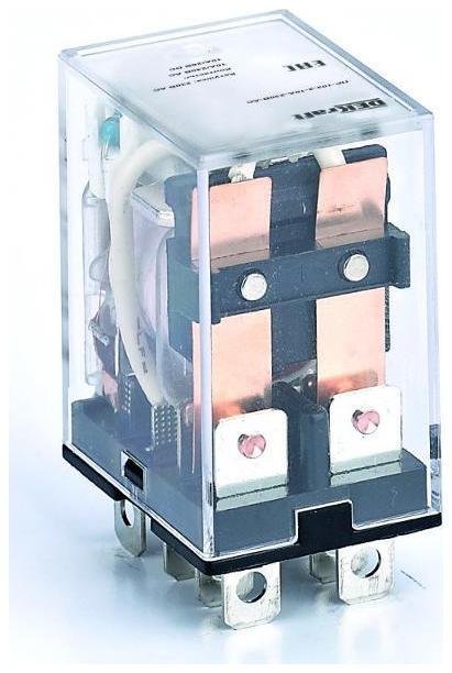 DEKraft 23909DEK Промежуточное реле 2 конт. с LED инд. 10А 220В DC ПР-102 [в упаковке 20, цена за 1 шт]