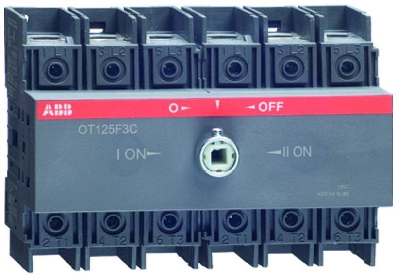 ABB 1SCA105008R1001 Реверсивный рубильник OT100F3C до 100А 3-полюсный (без ручки)