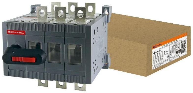 TDM electric SQ0744-0404 Рубильник ВНК-37-1 3П 315А реверсивный с установленной фронтальной ручкой управления
