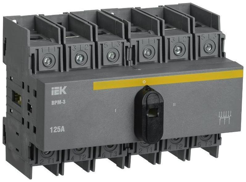 IEK MVR30-3-125 Выключатель-разъединитель модульный ВРМ-3 3P 125А