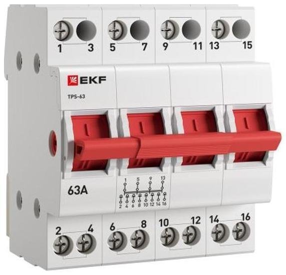 EKF TPS463 Трехпозиционный переключатель ТПС-63 4P 63А