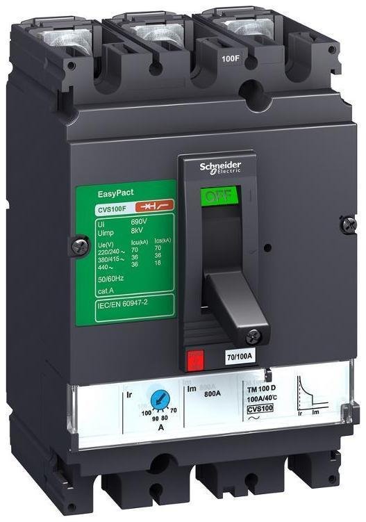 Schneider Electric LV510433 АВТ. ВЫКЛ. EasyPact CVS 100B 25kA 3P MA25
