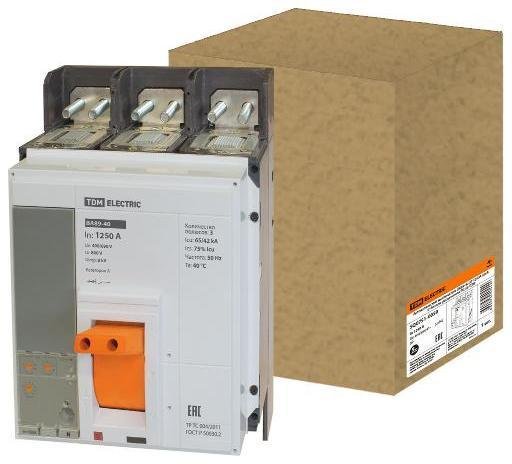 TDM electric SQ0751-0059 Автоматический выключатель ВА89-40 3Р 1250А 65кА (с блоком расцепителя РЦ10)