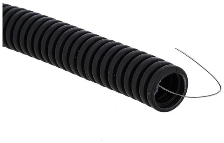 EKF tg-z-32-50-black Труба гофр. ПВХ с протяжкой d32 мм (50 м) черная [в упаковке 50, цена за 1 м]