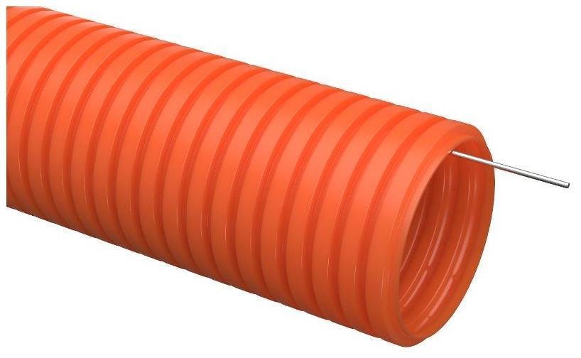 IEK CTG21-32-K09-025 Труба гибкая гофрированная ПНД 32мм с протяжкой тяжёлая (25м) оранжевый [в упаковке 25, цена за 1 м]