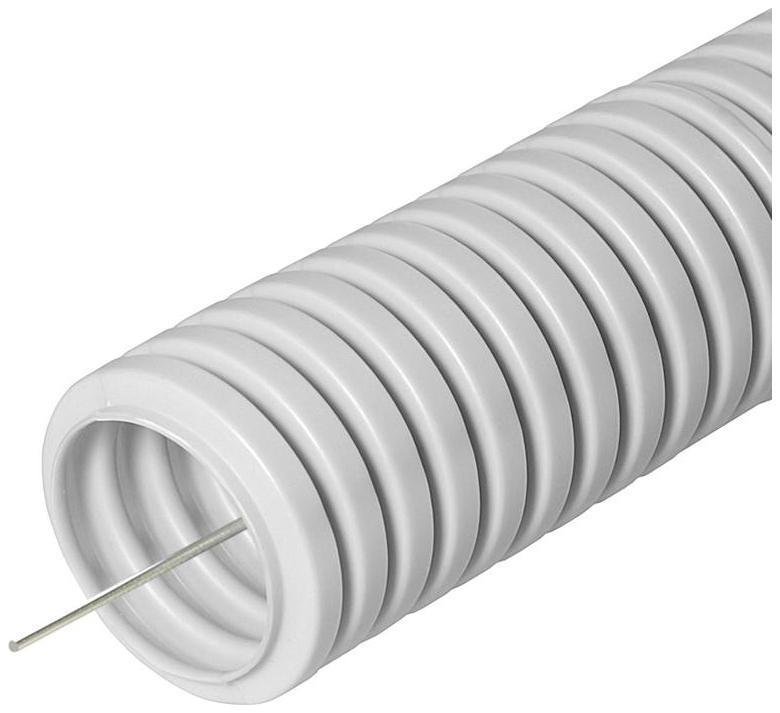 Промрукав PR.016331 Труба гофрированная ПВХ легкая 350 Н серая д63 (15м/360м уп/пал) с/з