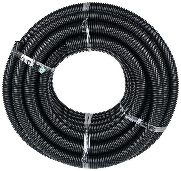 EKF tpnd-40n Труба гибкая гофрированная ПНД 40мм с протяжкой Plast (25м) черный [в упаковке 25, цена за 1 м]