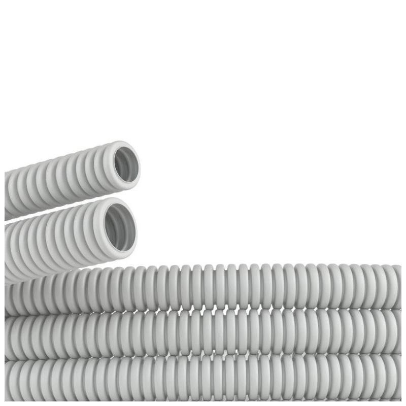 DKC 9092025 Труба гибкая гофрированная ПВХ 20мм без протяжки лёгкая (25м) серый