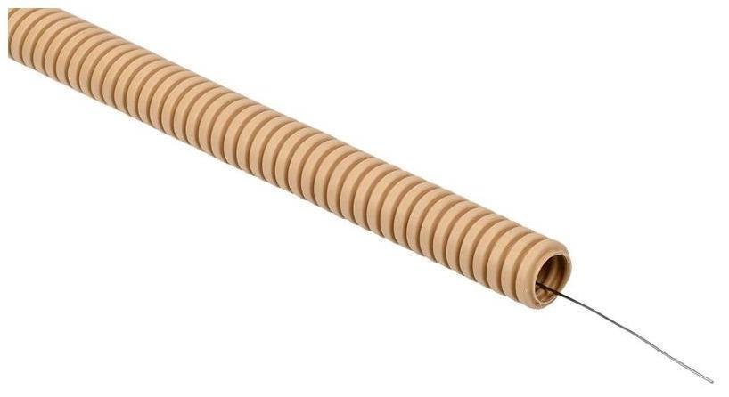 IEK ET-TG21-121-020-025-K34 ELASTA Труба гофр. ПВХ d=20мм с зондом сосна (25м) [в упаковке 25, цена за 1 м]