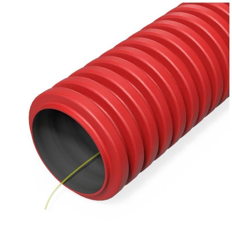 Промрукав PR15.0250 Труба гофрированная двустенная ПНД гибкая тип 450 (SN34) с/з красная d32 мм (100м/уп) Промрукав