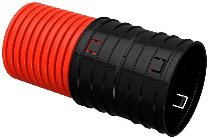 IEK EA-TG13-2-1-2-200-006-K04 Труба гофр. двустенная жесткая ПНД d=200мм (6м)ELASTA [в упаковке 6, цена за 1 м]