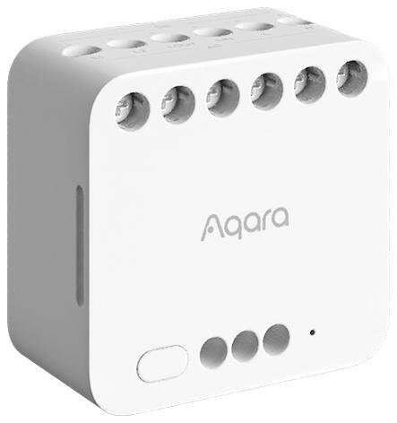 Aqara DCM-K01 Умное реле двухканальное с нейтралью, Zigbee, серия T2, монтаж на DIN-рейку, цвет белый, 2500 Вт
