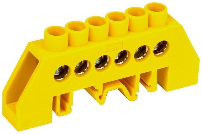 IEK YNN10-812-6DP-K05 Шина PE "земля" в комб. DIN-изол. "Стойка" ШНИ-8х12-6-КС-Ж