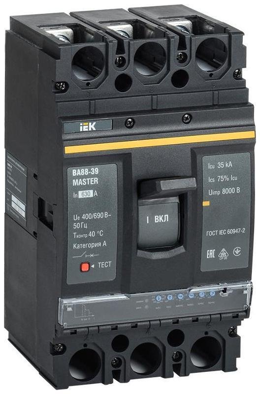 IEK SVA71-3-0630-02 Выкл. авт. ВА88-39 3Р 630А 35кА MASTER с электрон. расц