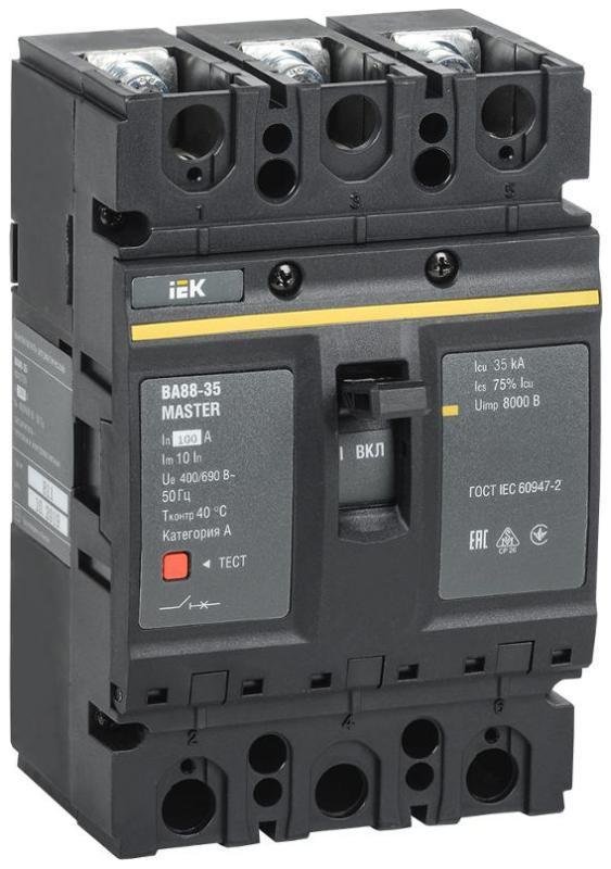 IEK SVA30-3-0100-02 Выкл. авт. ВА88-35 3Р 100А 35кА MASTER IEK