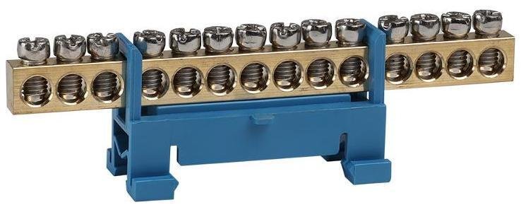 КЭАЗ 277832 Шина нулевая тип Стойка OptiKit BB-S-N-DIN-14-6х9 синий [в упаковке 10, цена за 1 шт]