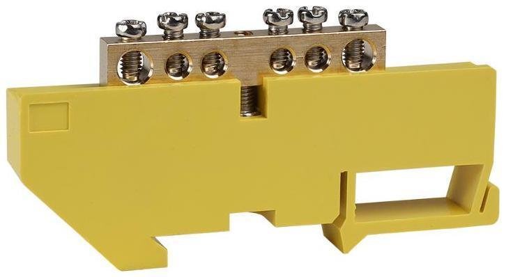 КЭАЗ 277855 Шина нулевая с изолятором OptiKit BB-D-PE-DIN-6-6х9 желтый [в упаковке 20, цена за 1 шт]