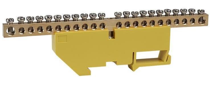 КЭАЗ 277849 Шина нулевая с изолятором OptiKit BB-D-PE-DIN-22-6х9 желтый [в упаковке 20, цена за 1 шт]