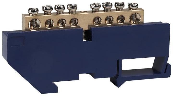 КЭАЗ 277858 Шина нулевая с изолятором OptiKit BB-D-N-DIN-8-6х9 синий [в упаковке 20, цена за 1 шт]