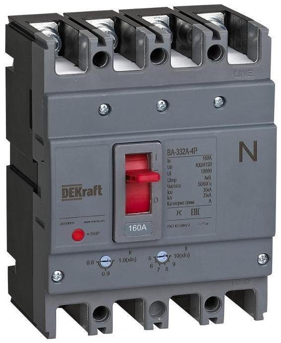 DEKraft 28119DEK Силовой авт. выкл. 4P 160A 35кА ВА-332А