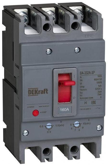 DEKraft 28108DEK Силовой авт. выкл. 3P 140A 35кА ВА-332А